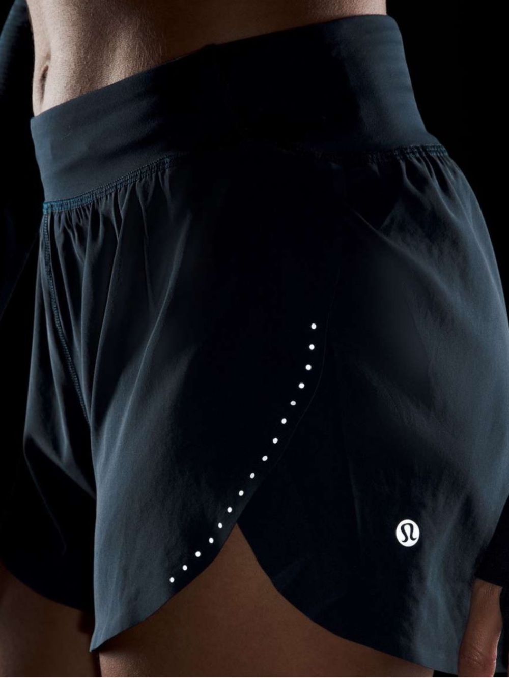 NWT Lululemon Fast and Free Reflective HR Short 3” True Navy Size 10